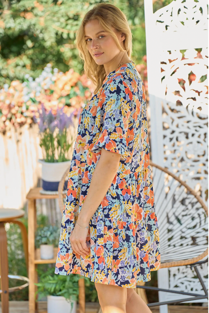 NAVY FLORAL MINI